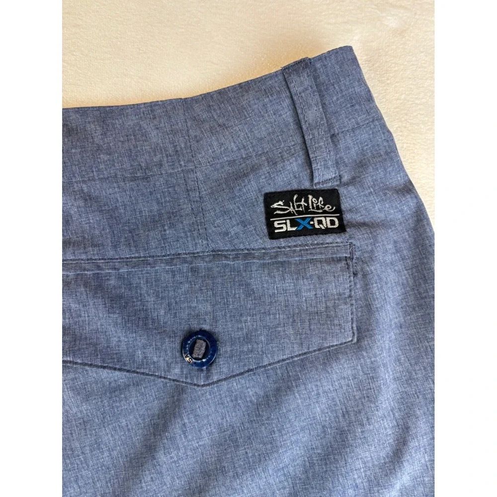 Salt Life SLX-QD Vapor Stretch Athletic Shorts‎ Mens Size 30 Blue